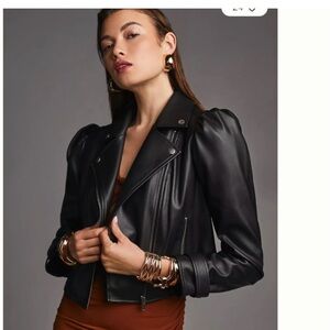 NWOT Maeve Faux Leather Femme Moto Jacket